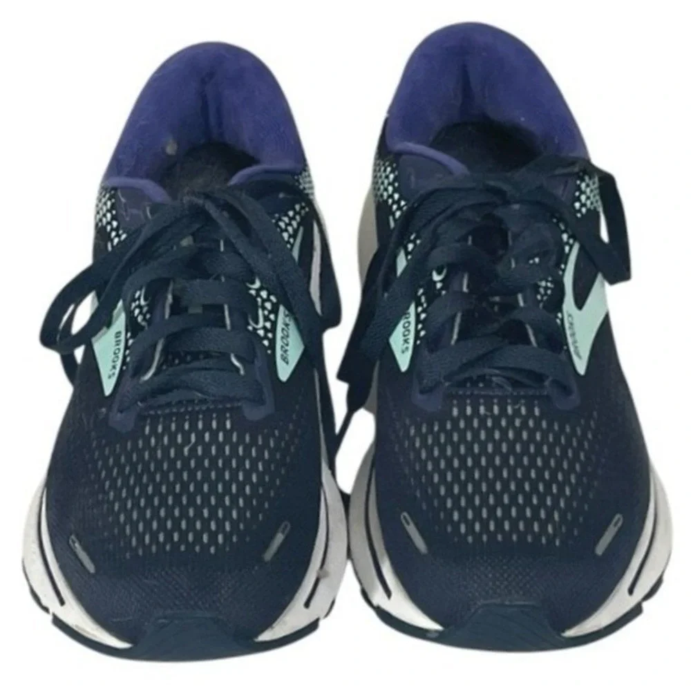 Brooks Ghost‎ 14 Women's Running Shoes Navy Blue Mint Size 8.5 *READ*